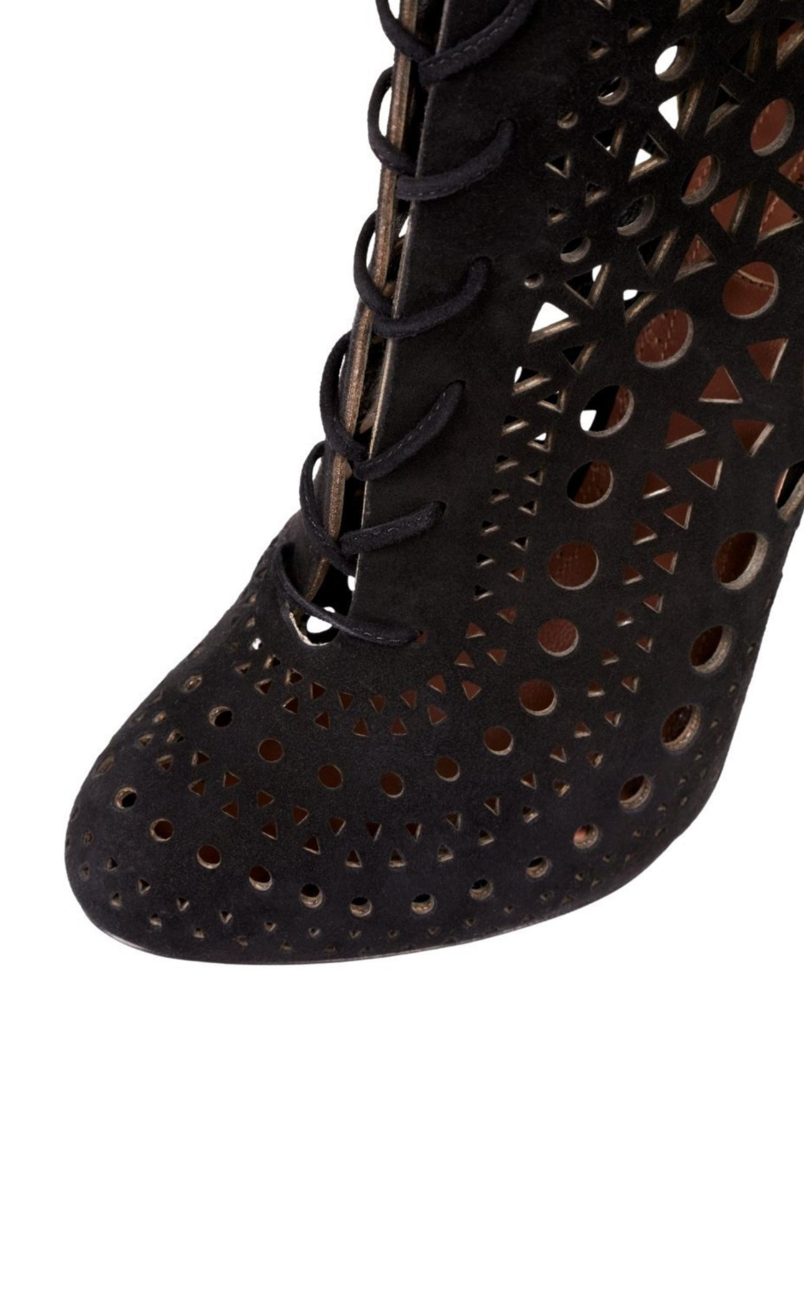 Mid Calf Stiletto Boots - 5