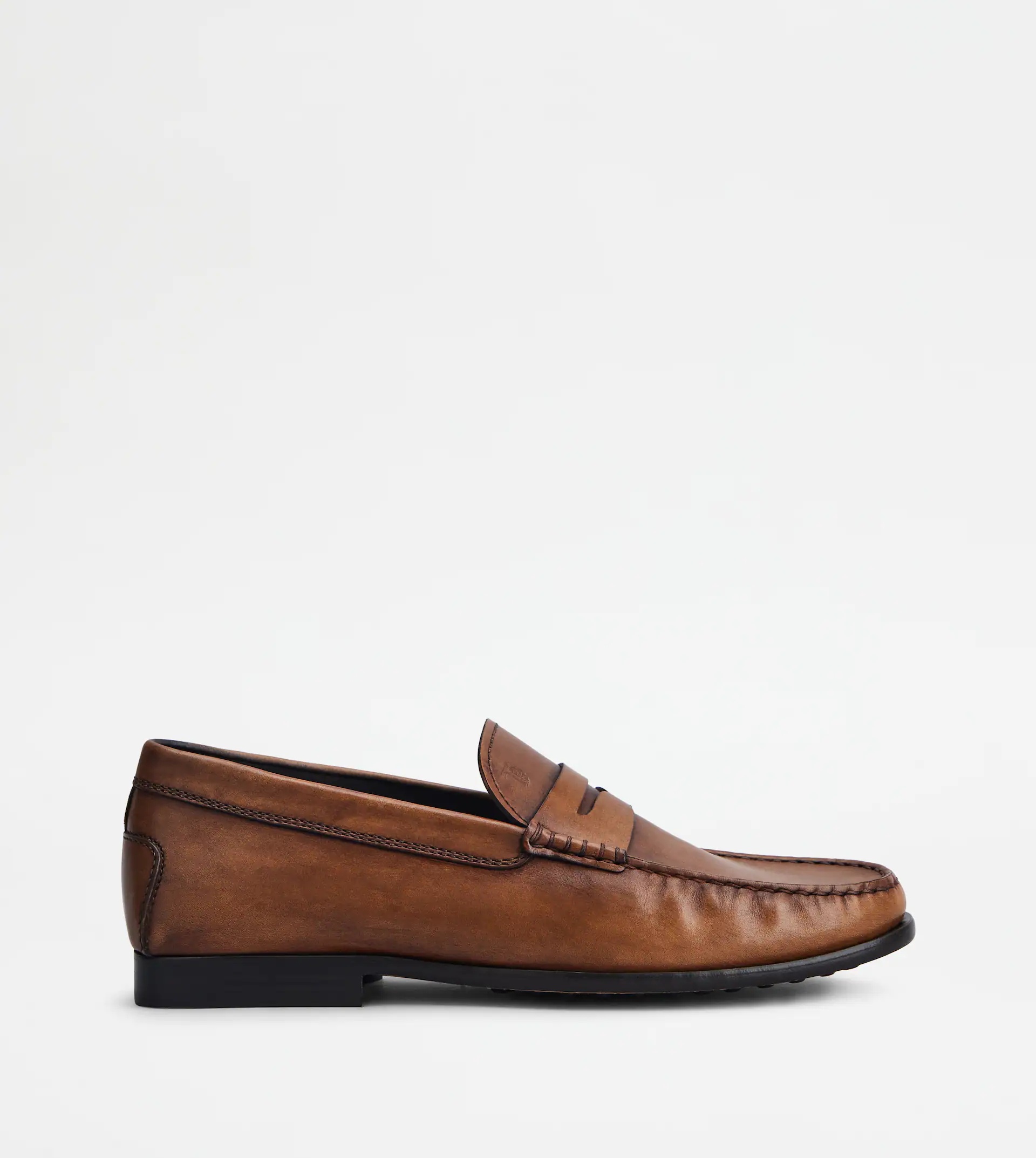 LOAFERS IN LEATHER - BROWN - 1