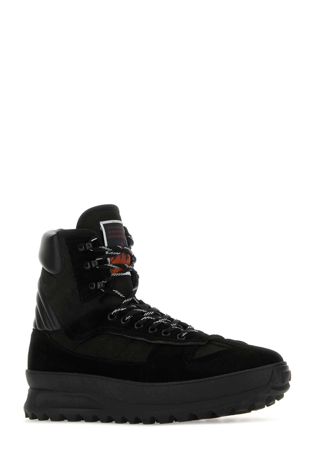 Maison Margiela Men Black Leather Climber Sneakers - 2