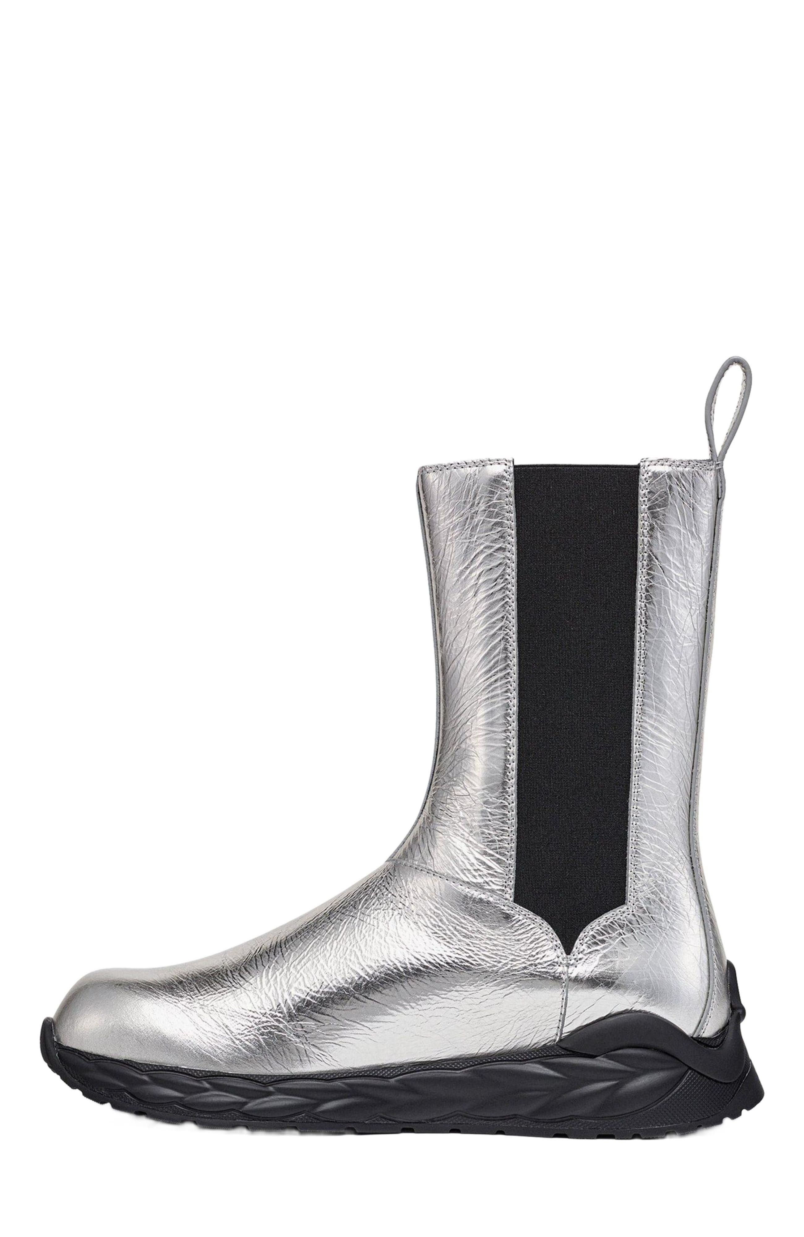 MCM Skywander Boots in Metallic Calf Leather in Silver at Nordstrom - 2