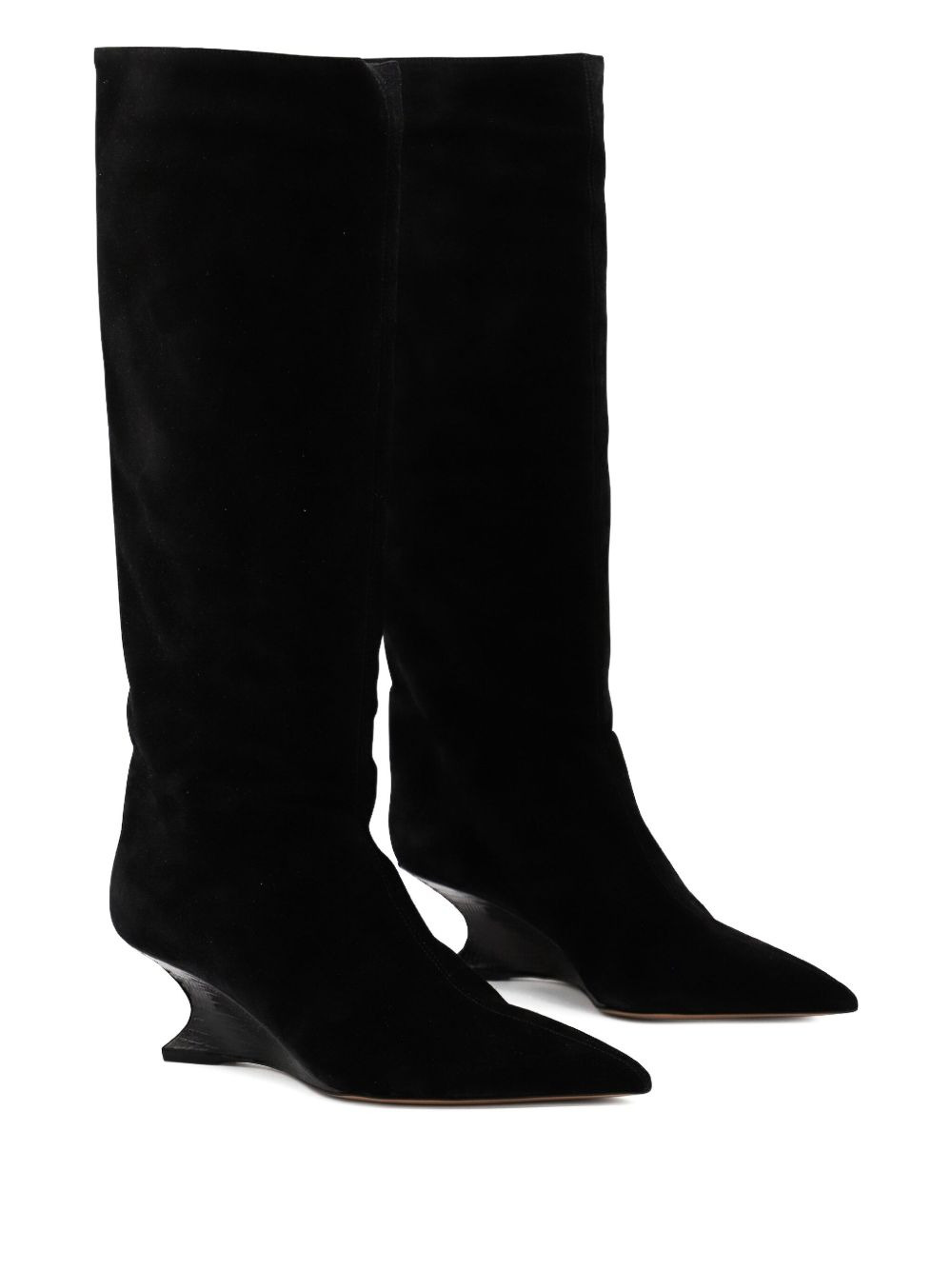 50mm Nina sculpted-heel knee-high boots - 2