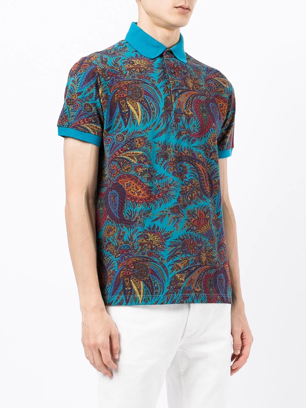 paisley-print polo shirt - 3