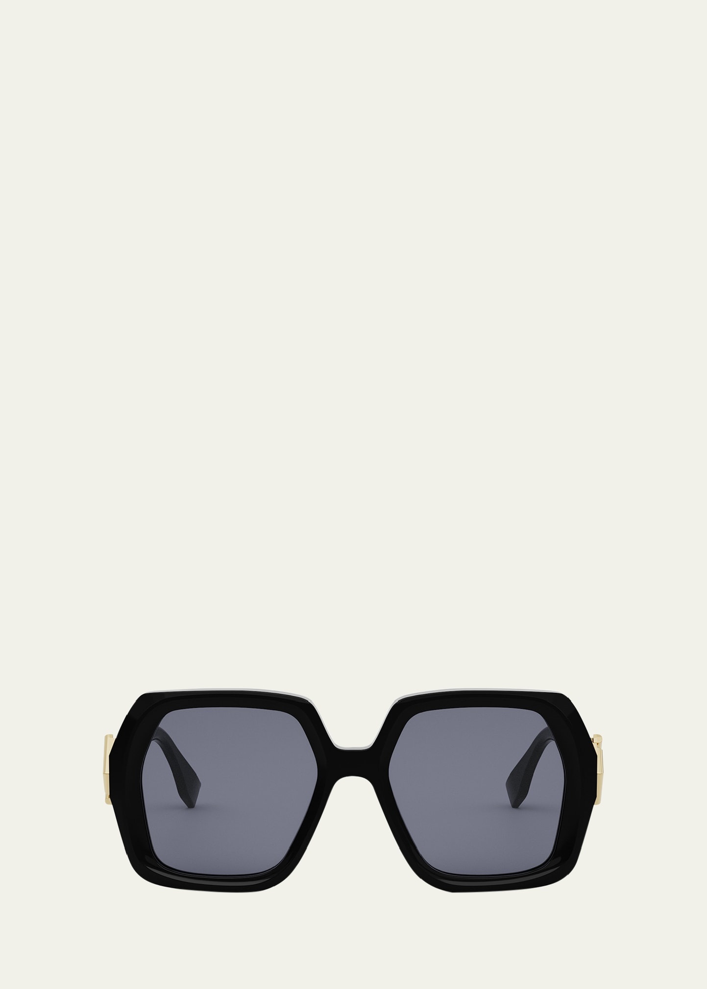 Fendi Diamond Acetate Square Sunglasses - 1