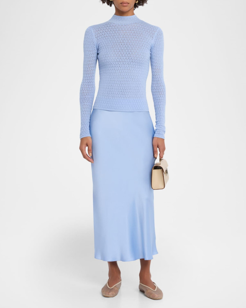 SABLYN Pull-On Silk Charmeuse Slip Skirt outlook