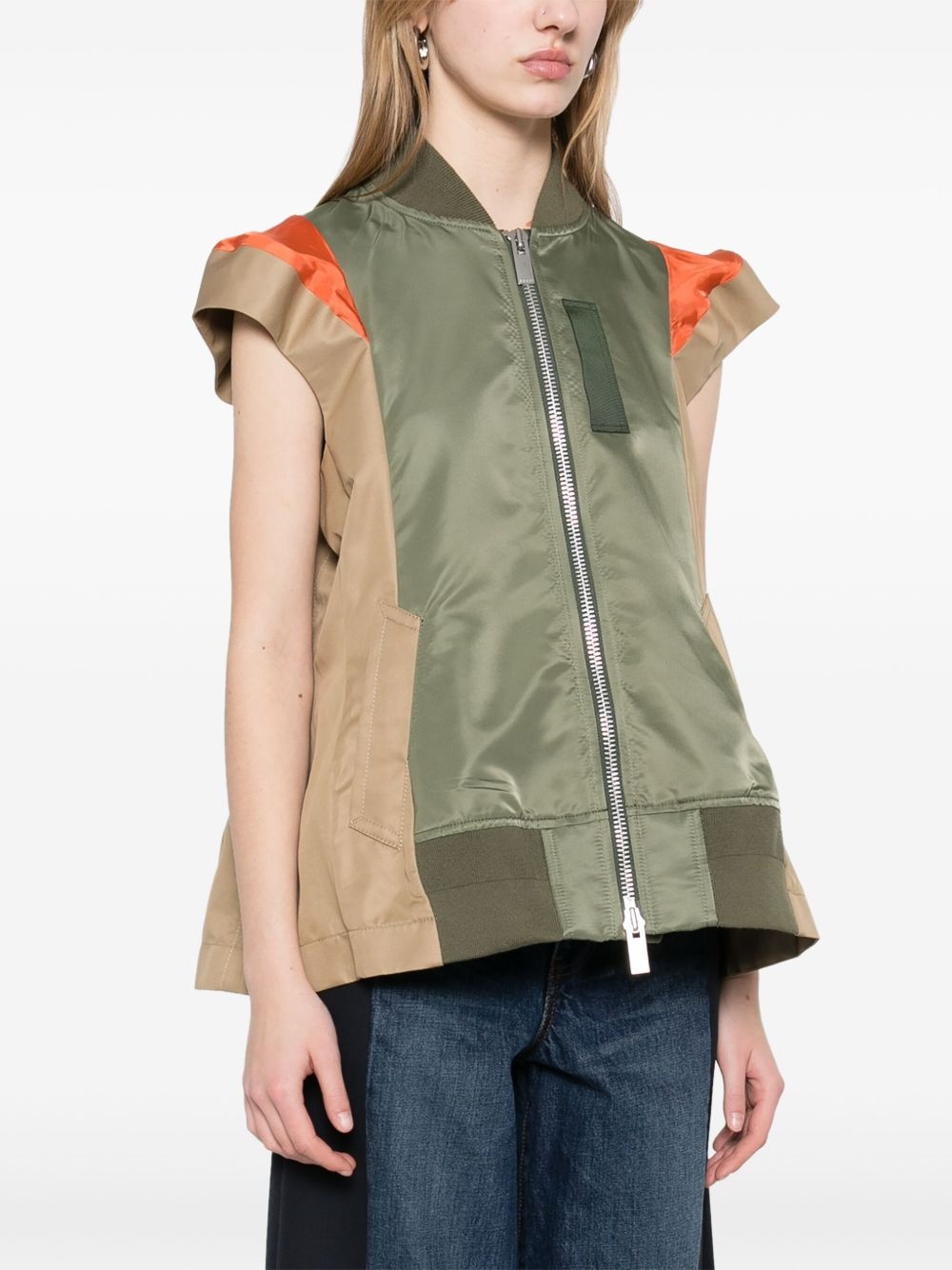 gabardine twill gilet - 3