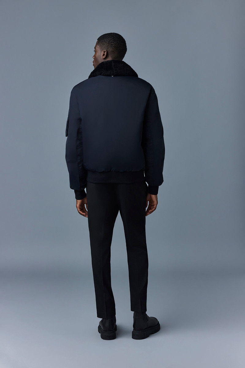 MACKAGE FRANCIS Down bomber jacket with shearling collar | REVERSIBLE