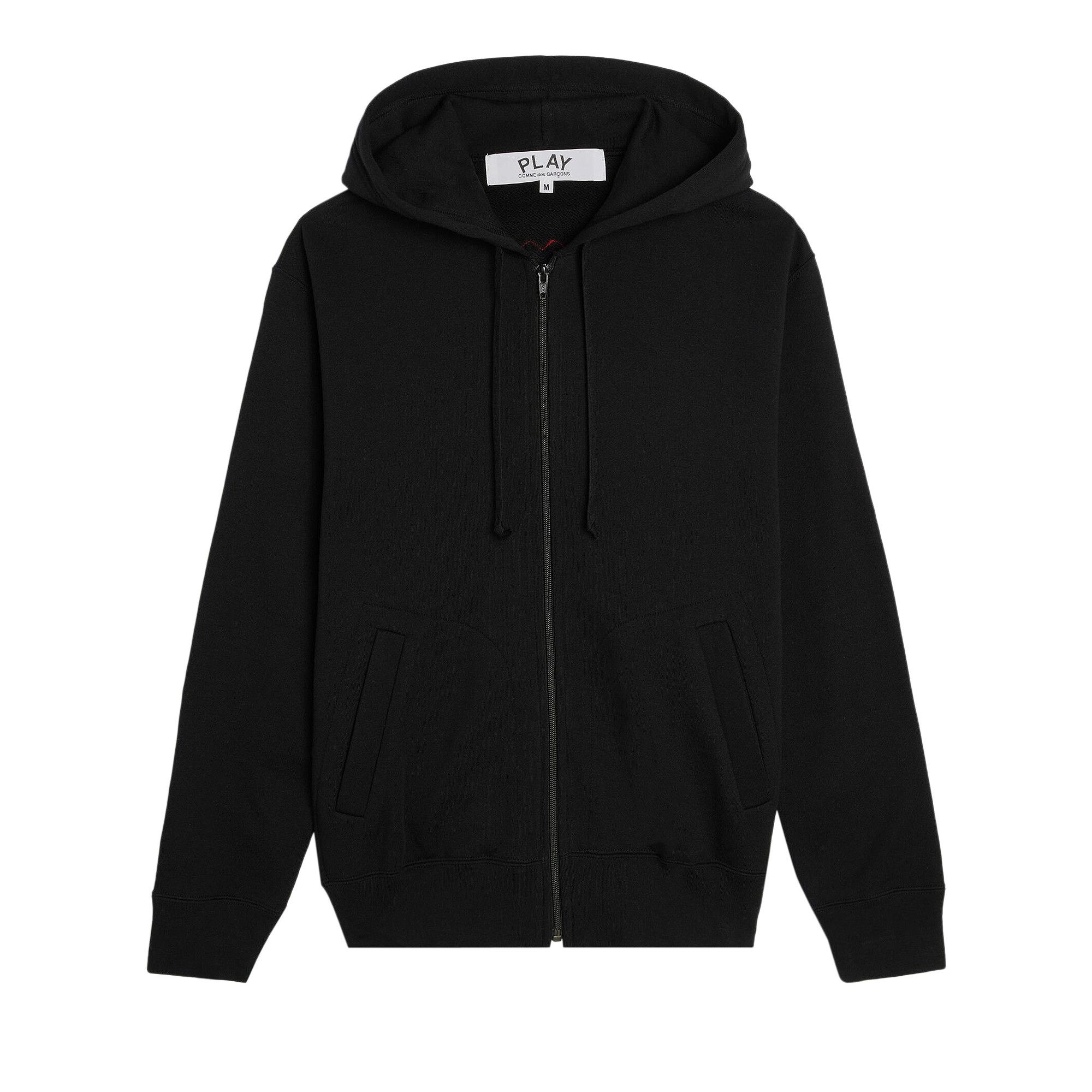 Comme des Garçons PLAY Heart Back Emblem Hooded Zip Up 'Black' - 1
