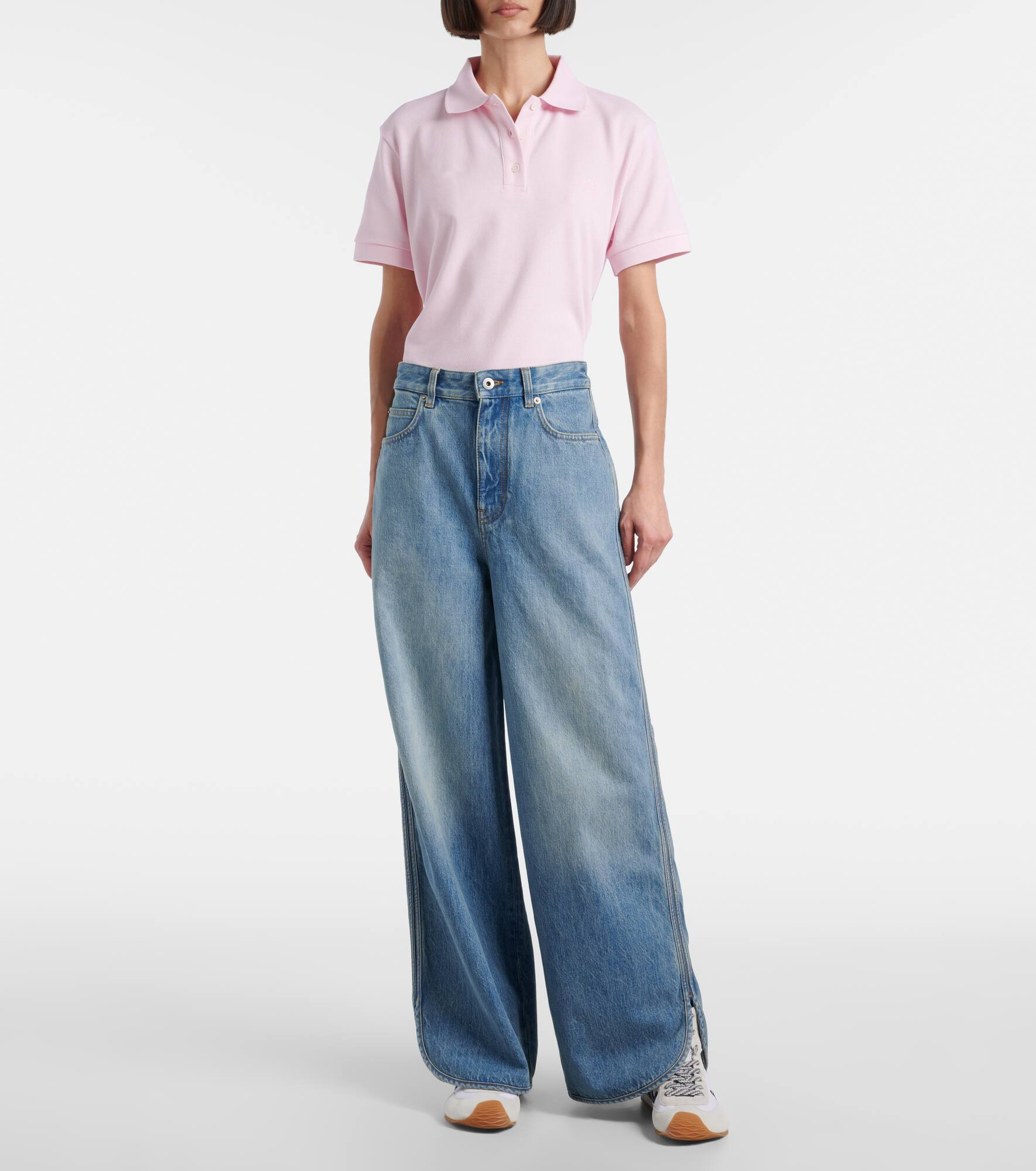 Mid-rise wide-leg jeans - 7