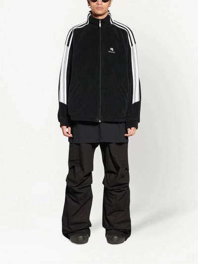 BALENCIAGA logo-motif striped track jacket outlook