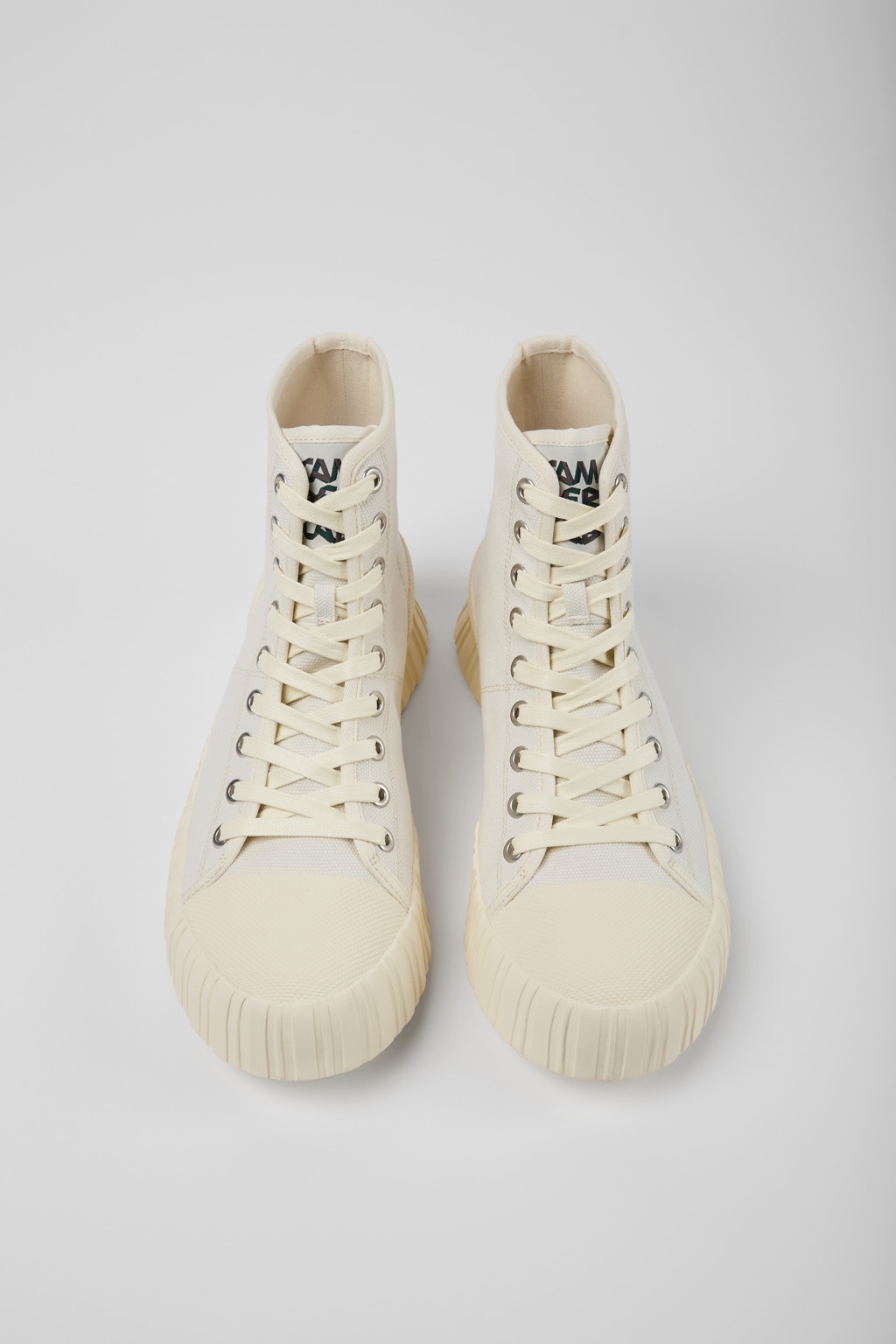 White recycled cotton sneakers - 4
