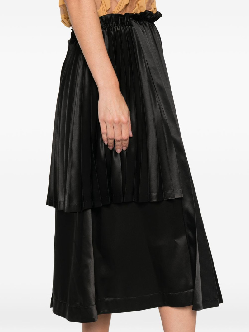 pleated asymmetric midi skirt 5