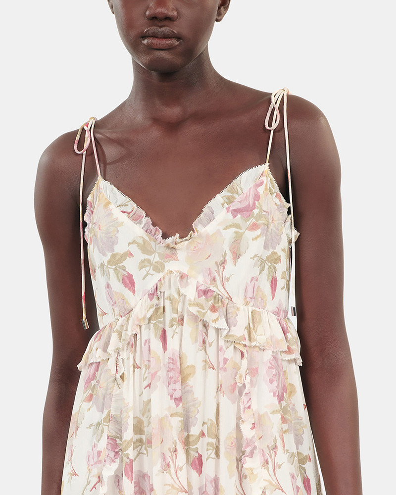 SHORT FLORAL PRINTED SILK DRESS 6