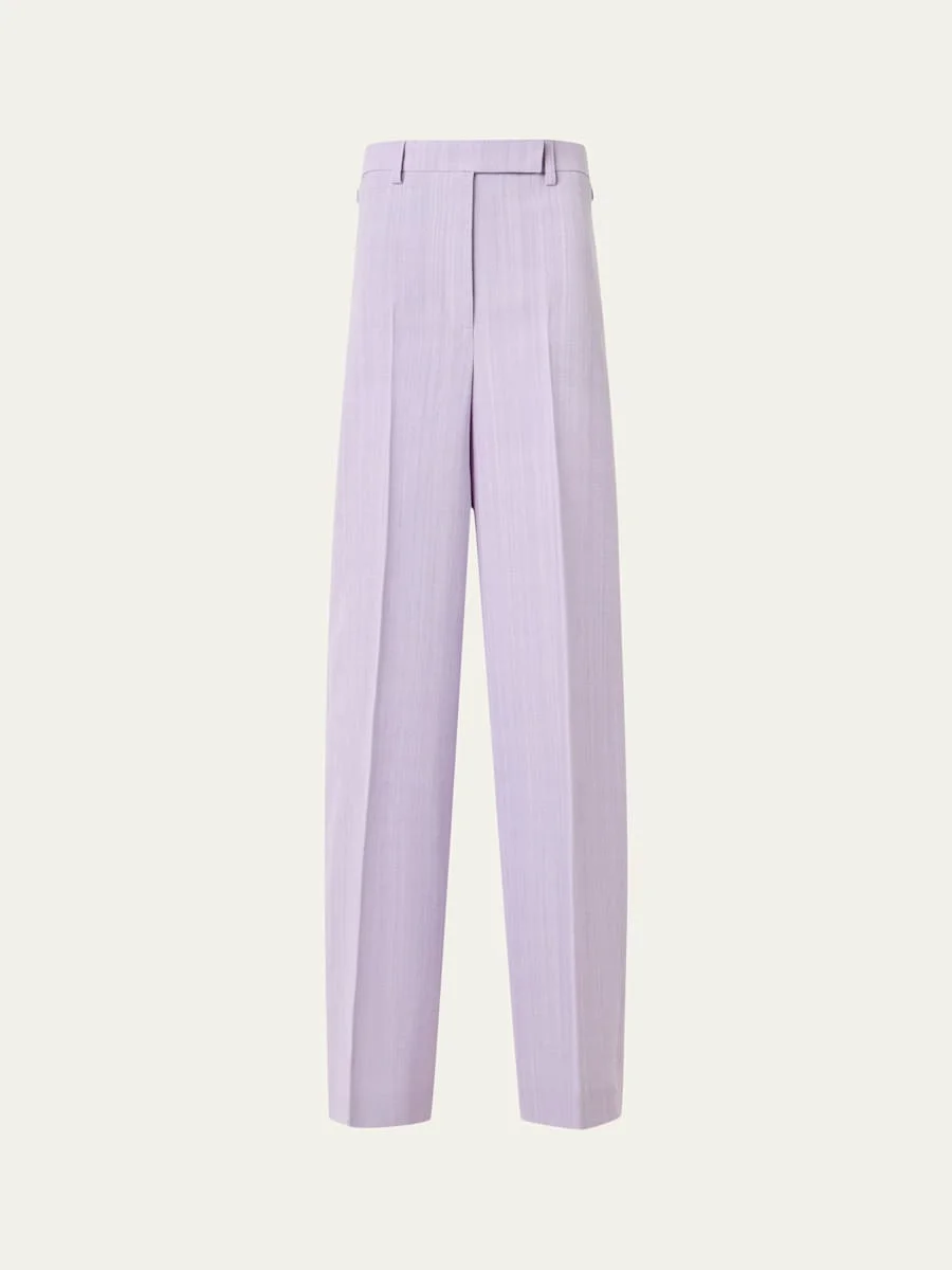 Melange Twill Straight Leg Forest Pants - 1