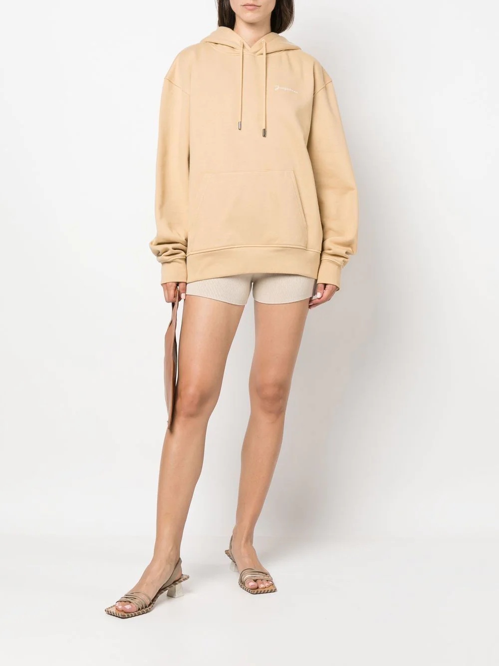 embroidered-logo organic cotton hoodie - 2