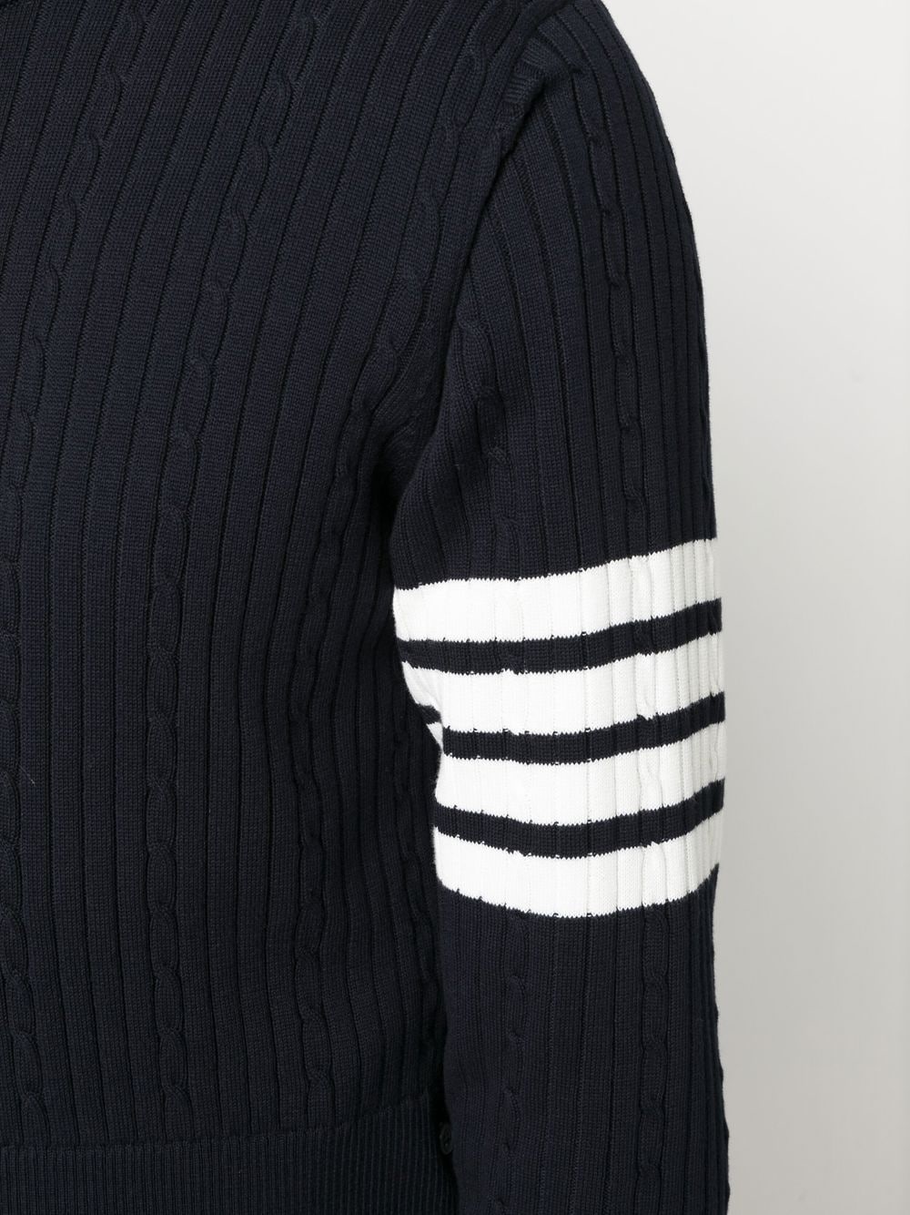 4-Bar cable-knit ribbed jumper - 5