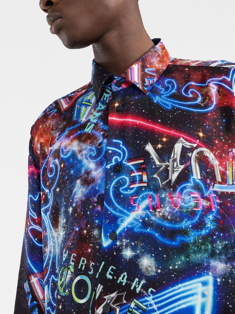 galaxy graphic-print shirt - 5