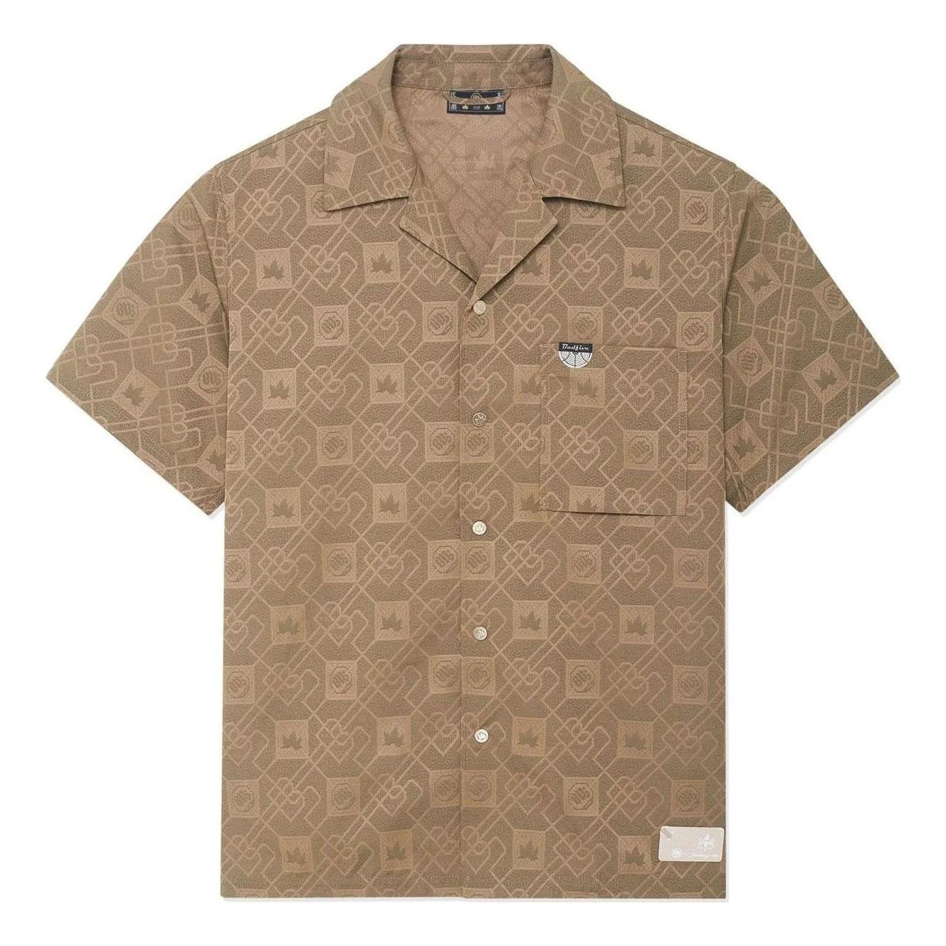 Li-Ning BadFive All-Over Print Shirt 'Khaki' ASHSB53-1 - 1