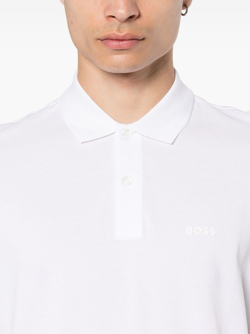 logo print cotton polo shirt 5