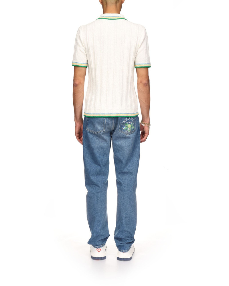 Rib Boucle Polo Shirt 5