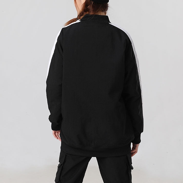 (WMNS) PUMA Classics Bomber Logo Printing Jacket Black 530275-01 - 3