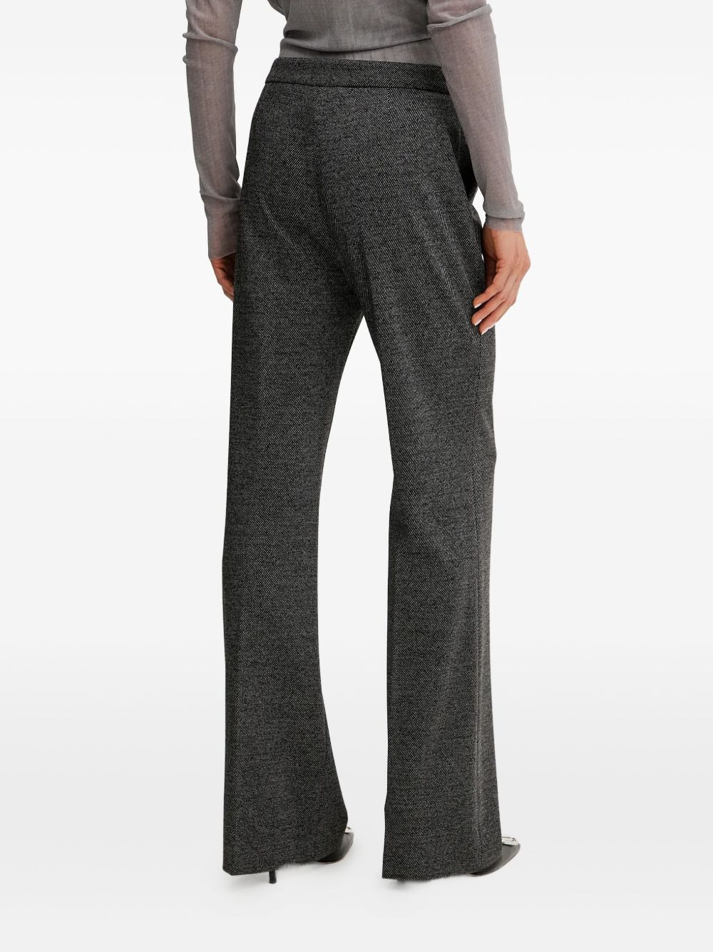 herringbone pleated trousers - 4