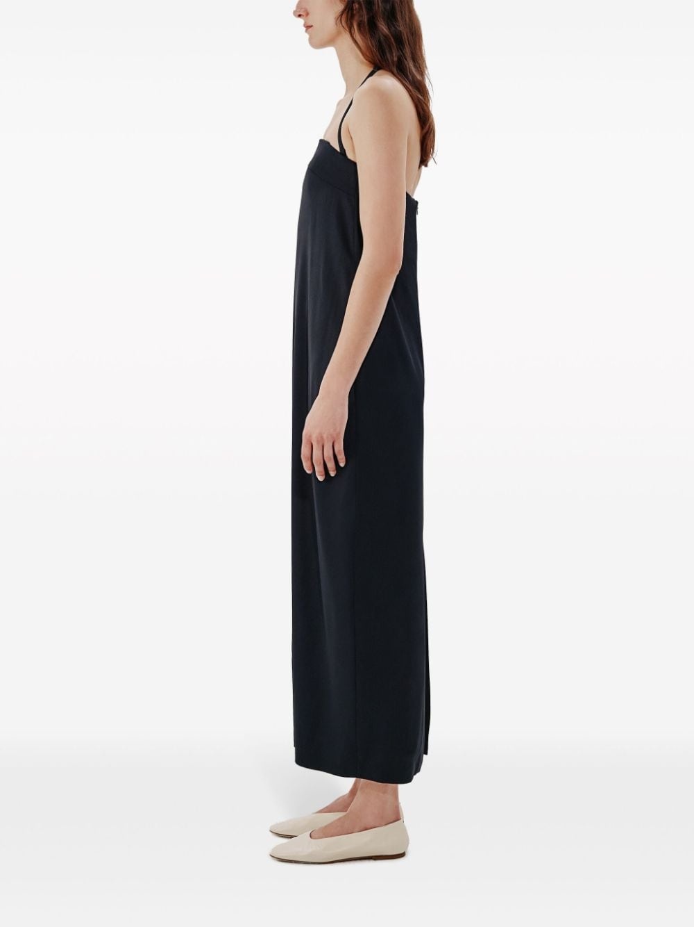 cocoon halterneck maxi dress - 4