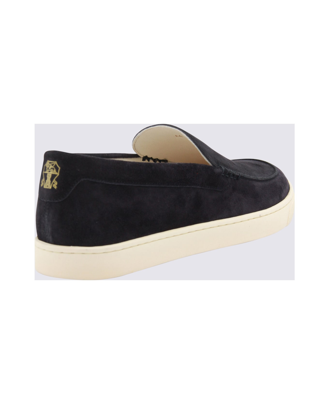 Navy Leather Sneakers - 3