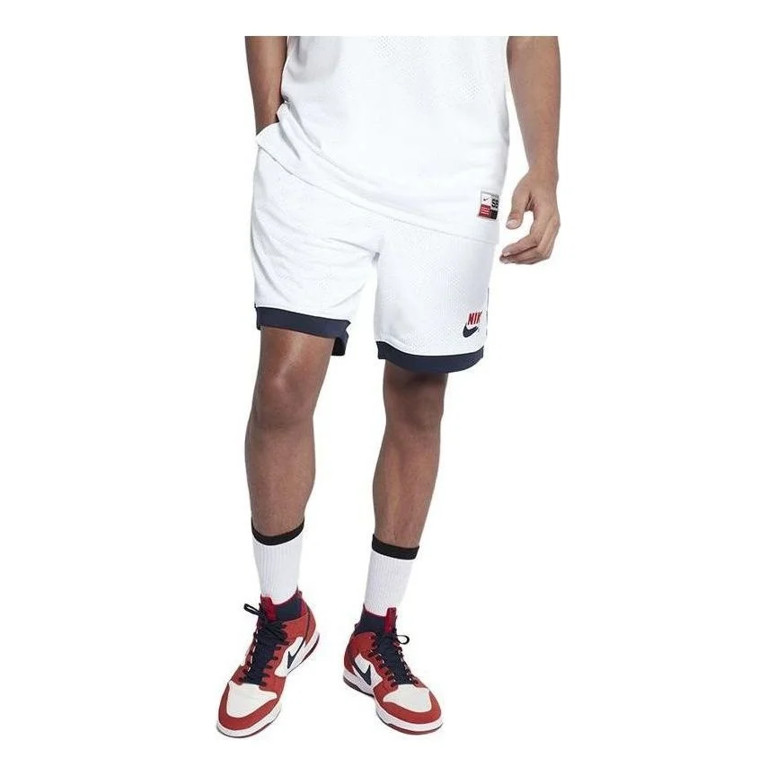 Nike SB Logo Basketball Shorts 'White Black' 887094-101 - 1