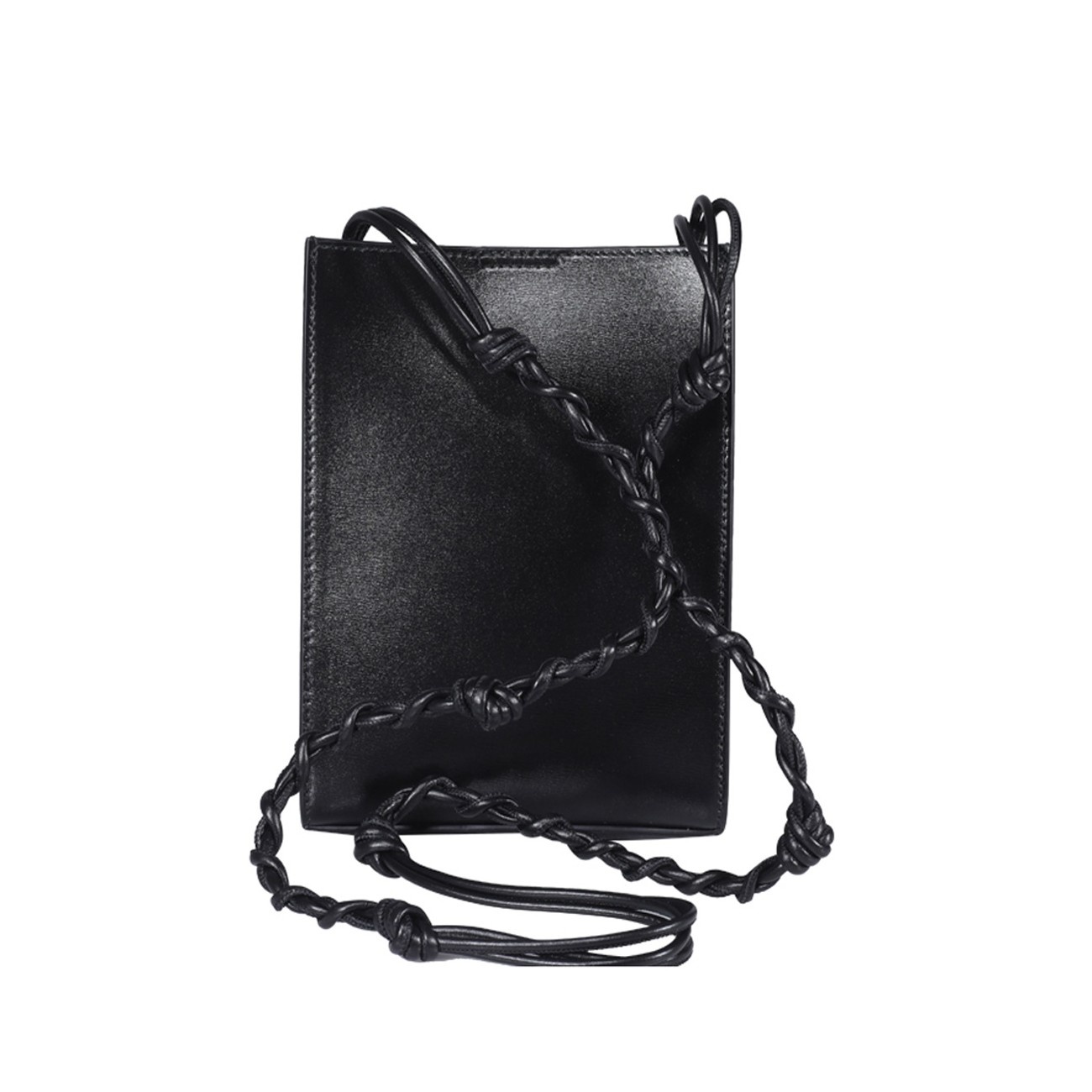 black leather tangle shoulder bag - 3