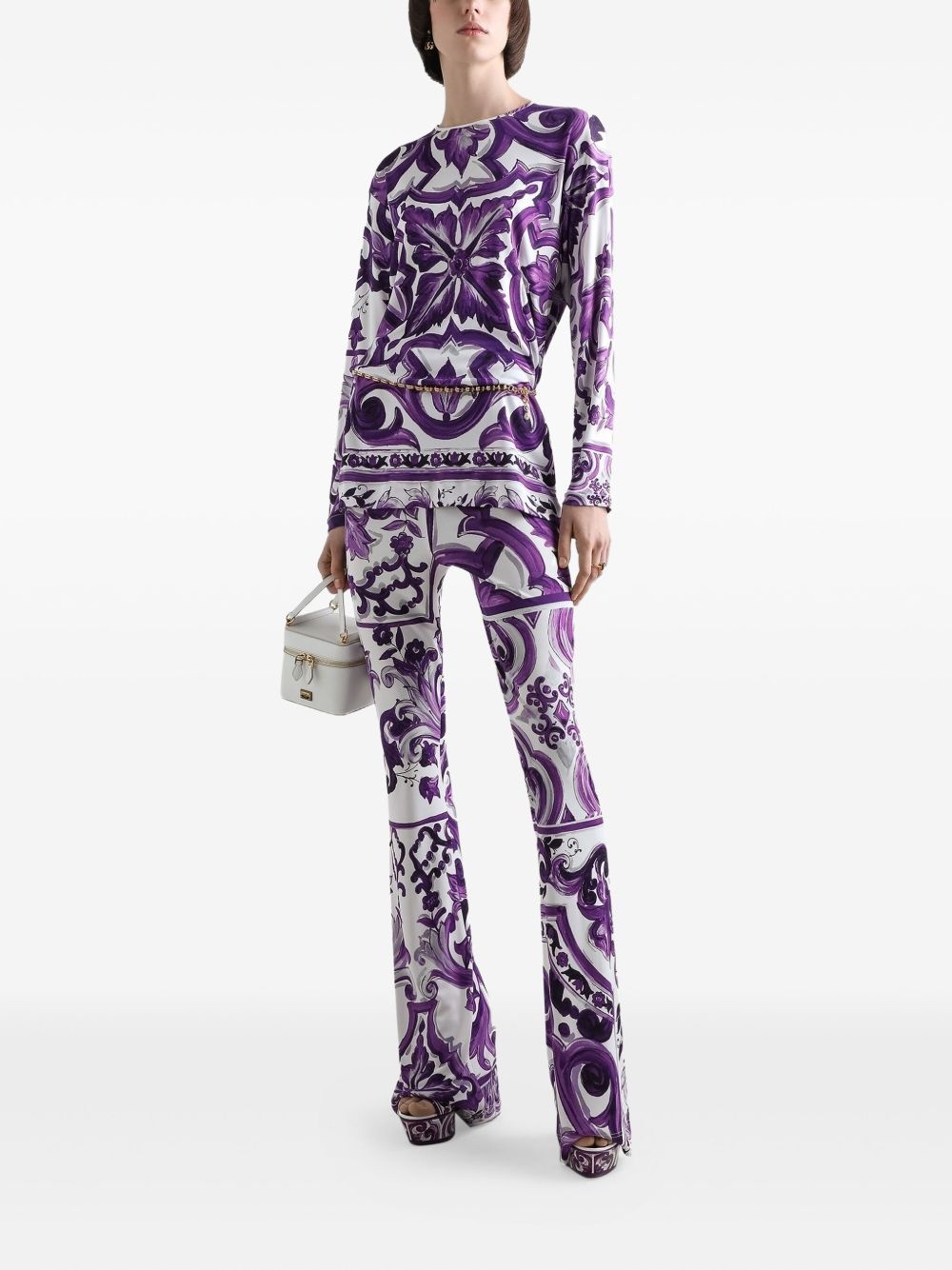 graphic-print trousers - 2