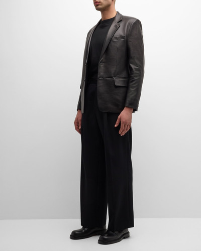 Helmut Lang Men's Leather Classic Blazer outlook
