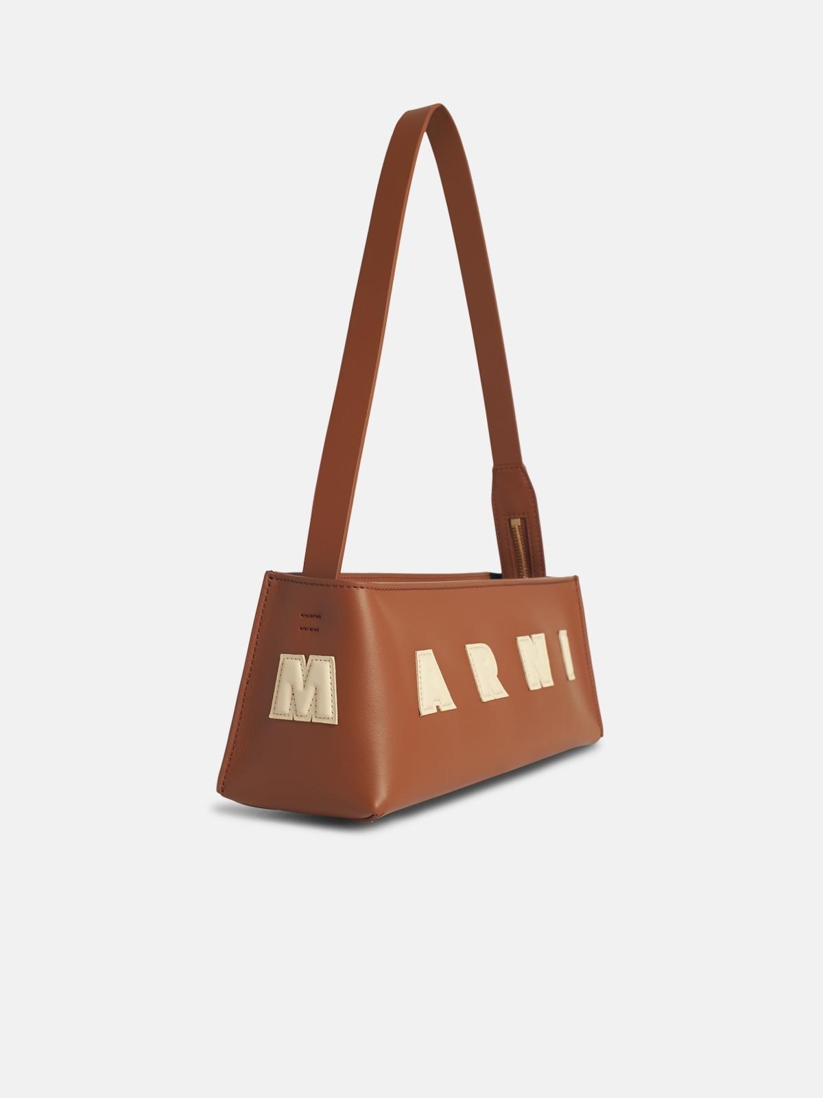 MUSEO BAGUETTE BAG IN BROWN LEATHER - 2