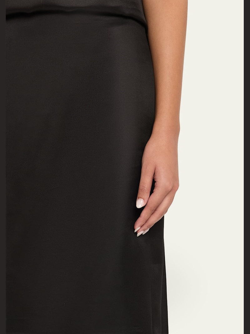 Monroe Wool-Silk Train Maxi Skirt 5