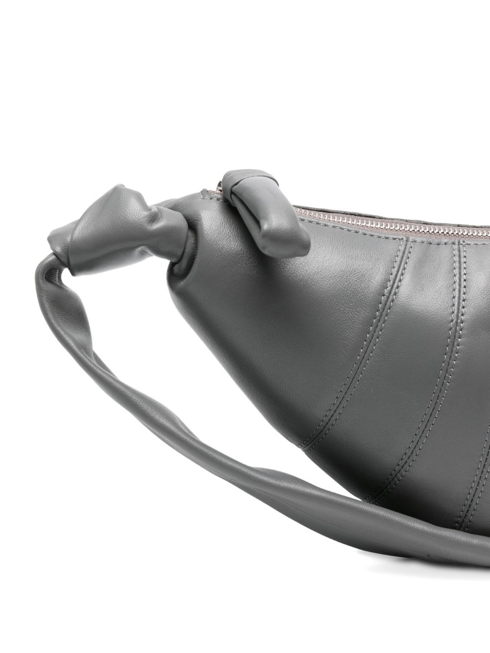 Croissant knotted lambskin shoulder bag - 4