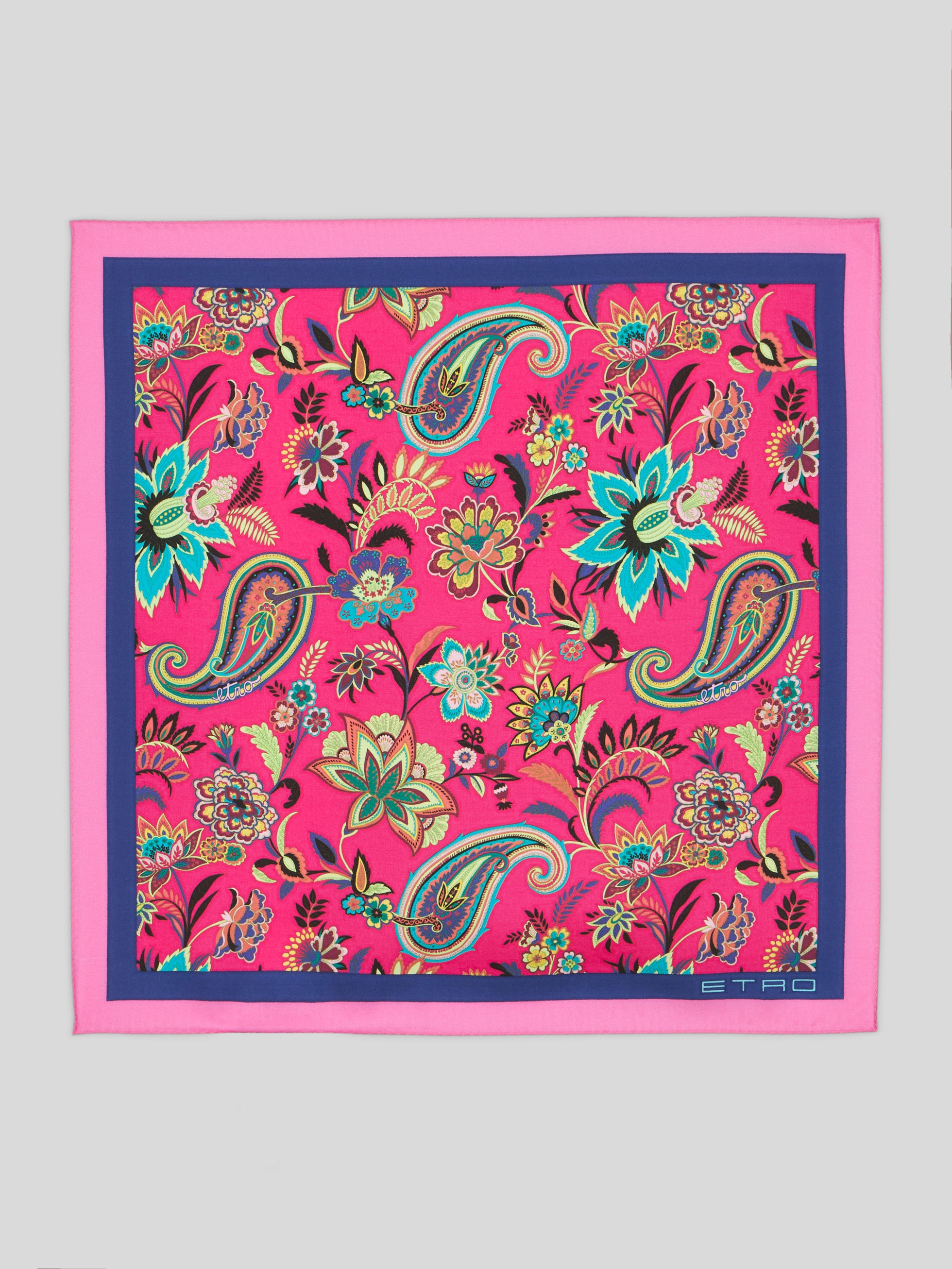 FLORAL PAISLEY POCKET SQUARE - 1