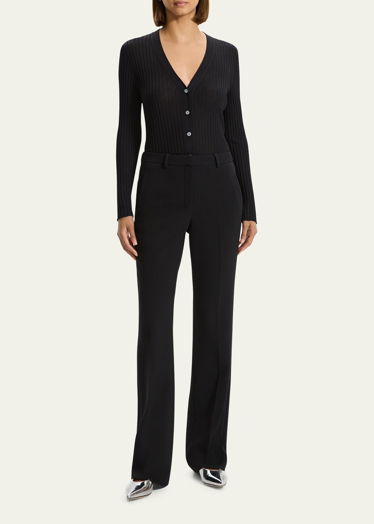 Admiral Crepe Slim Full-Length Trousers - 2