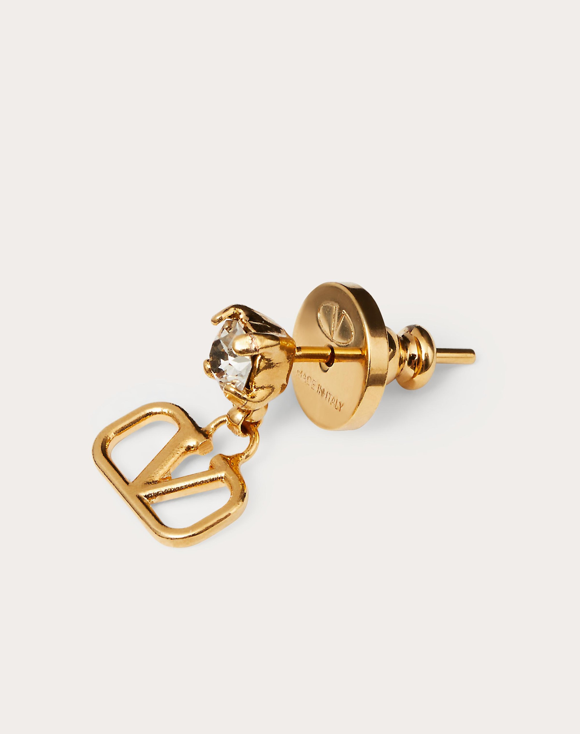 VLOGO SIGNATURE EARRINGS IN METAL AND SWAROVSKI® CRYSTALS - 3