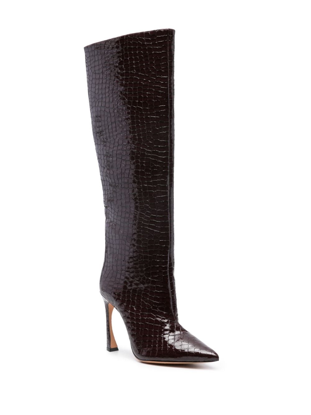 Kyra 100mm embossed leather boots - 2