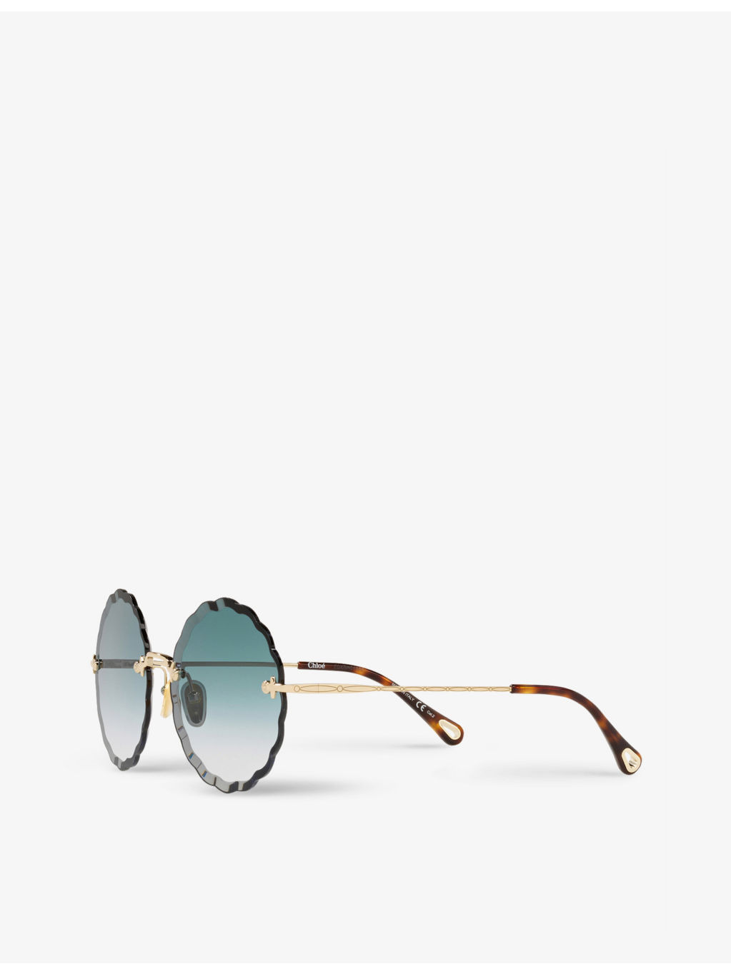 CH0047S metal scalloped round-frame sunglasses - 3