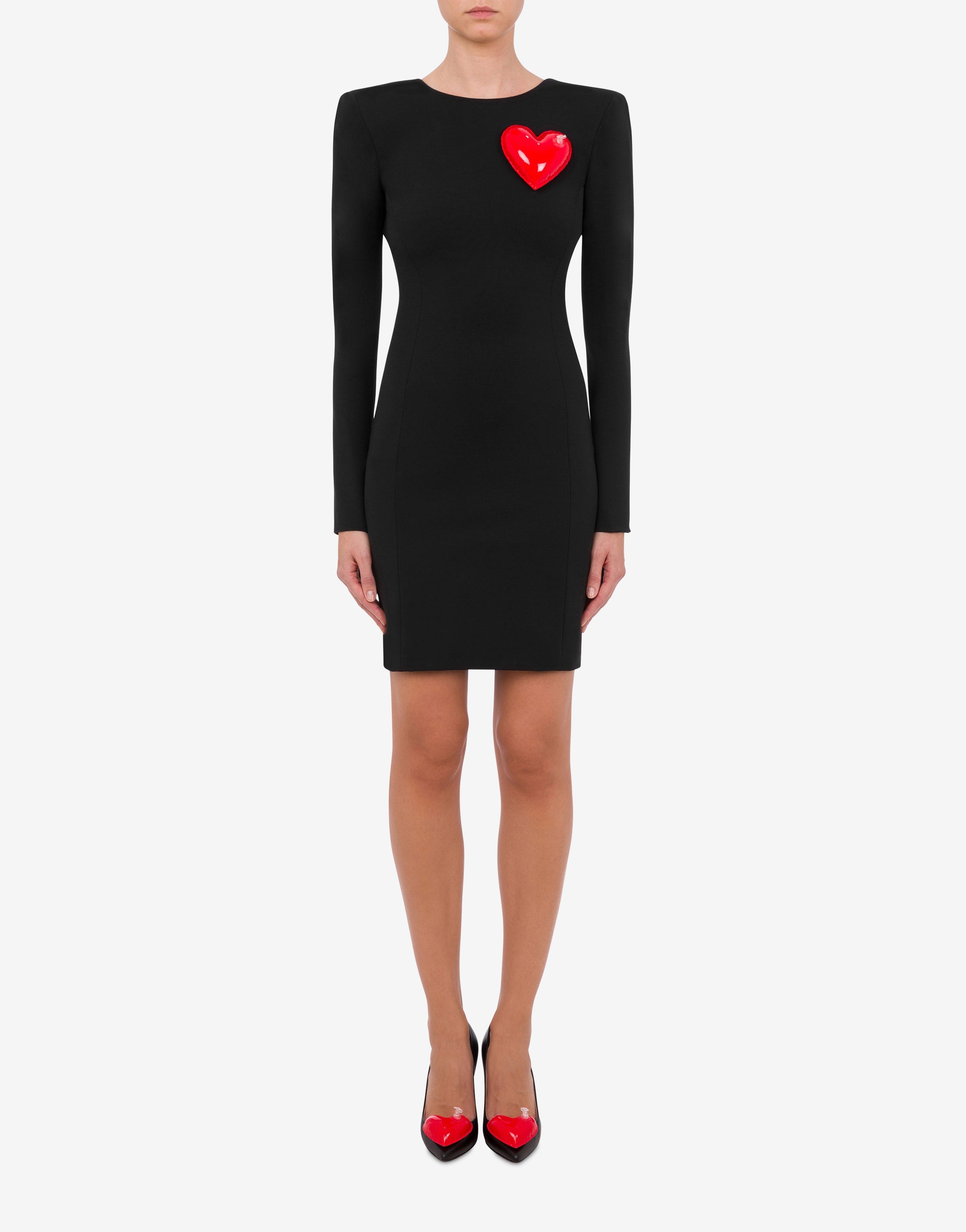 INFLATABLE HEART DOUBLE JERSEY DRESS - 2