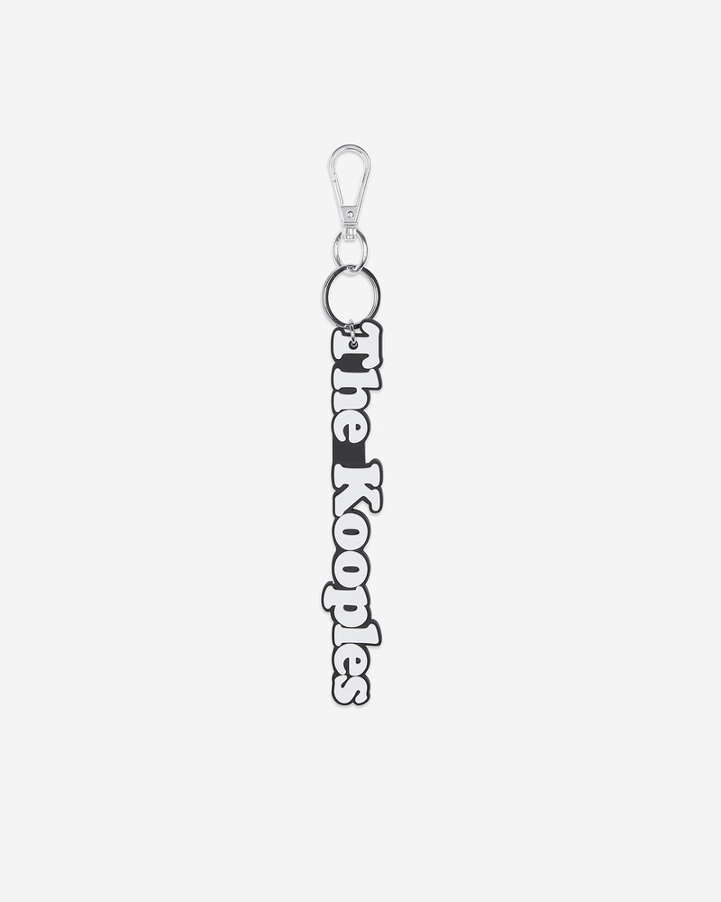 BLACK AND WHITE LOGO BAG CHARM 1