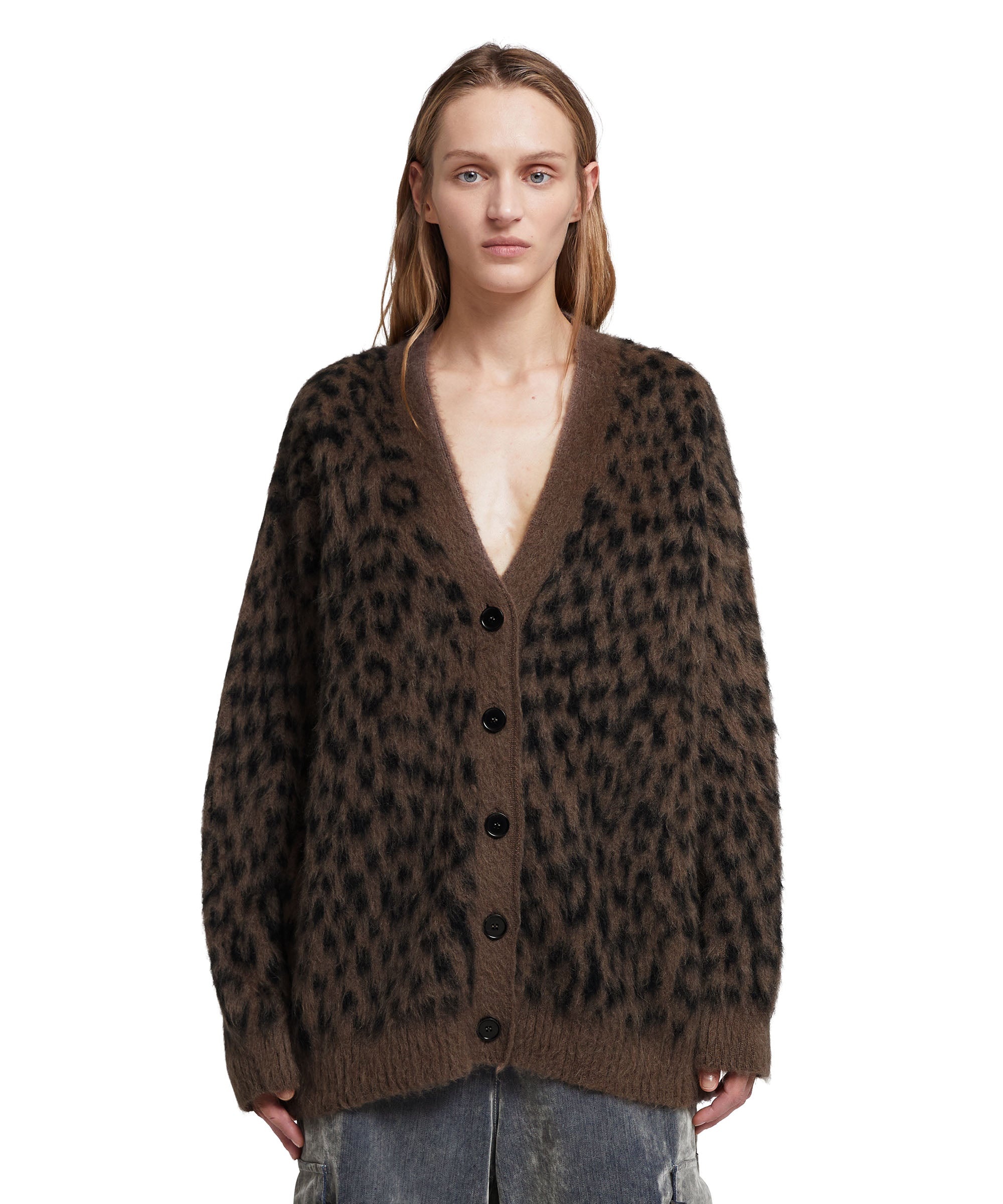 V-neck cardigan with "Wild Illusion" print - 2