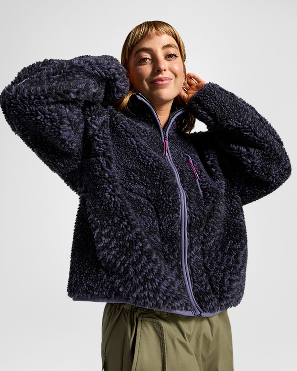 Printed Sherpa Full-Zip Jacket - 1