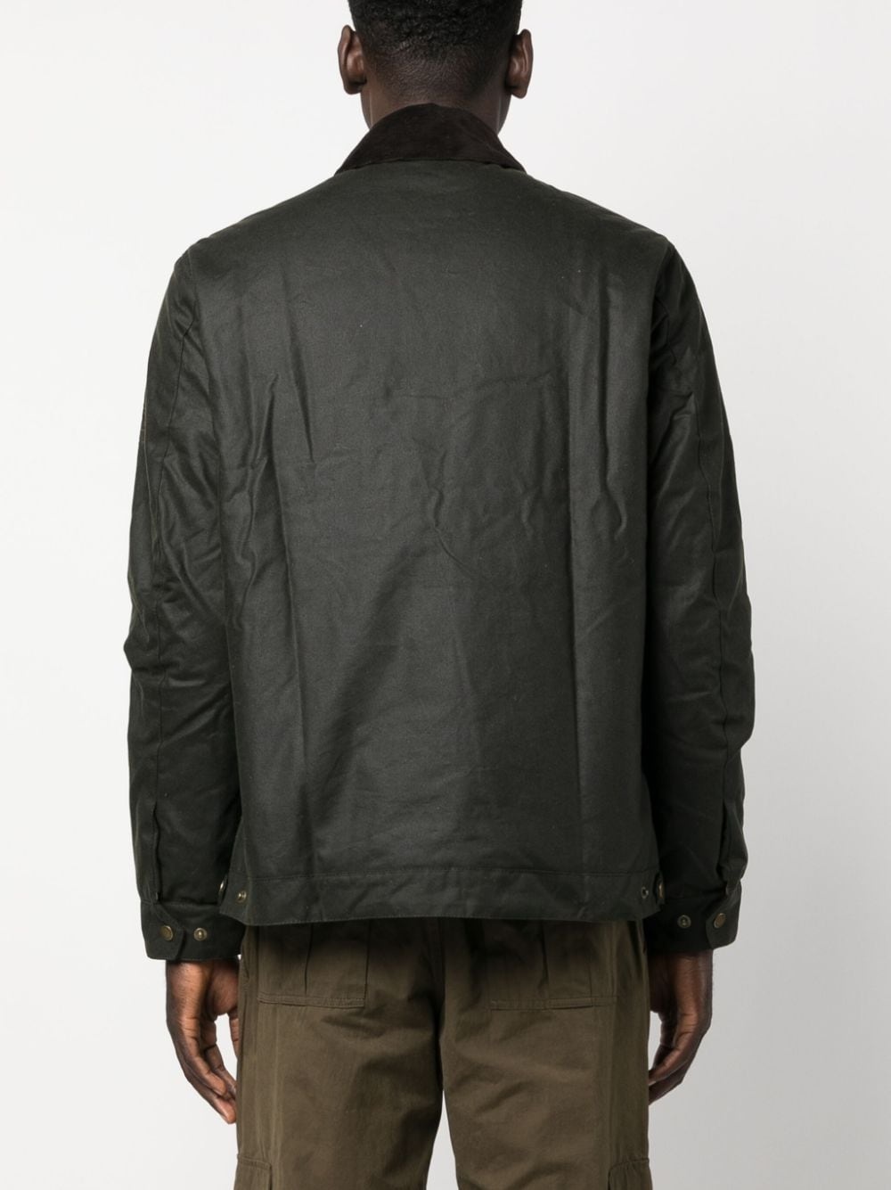 logo-patch cotton workers jacket - 4