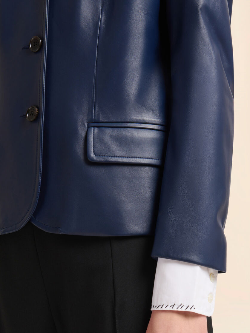 BLUE NAPPA JACKET - 5