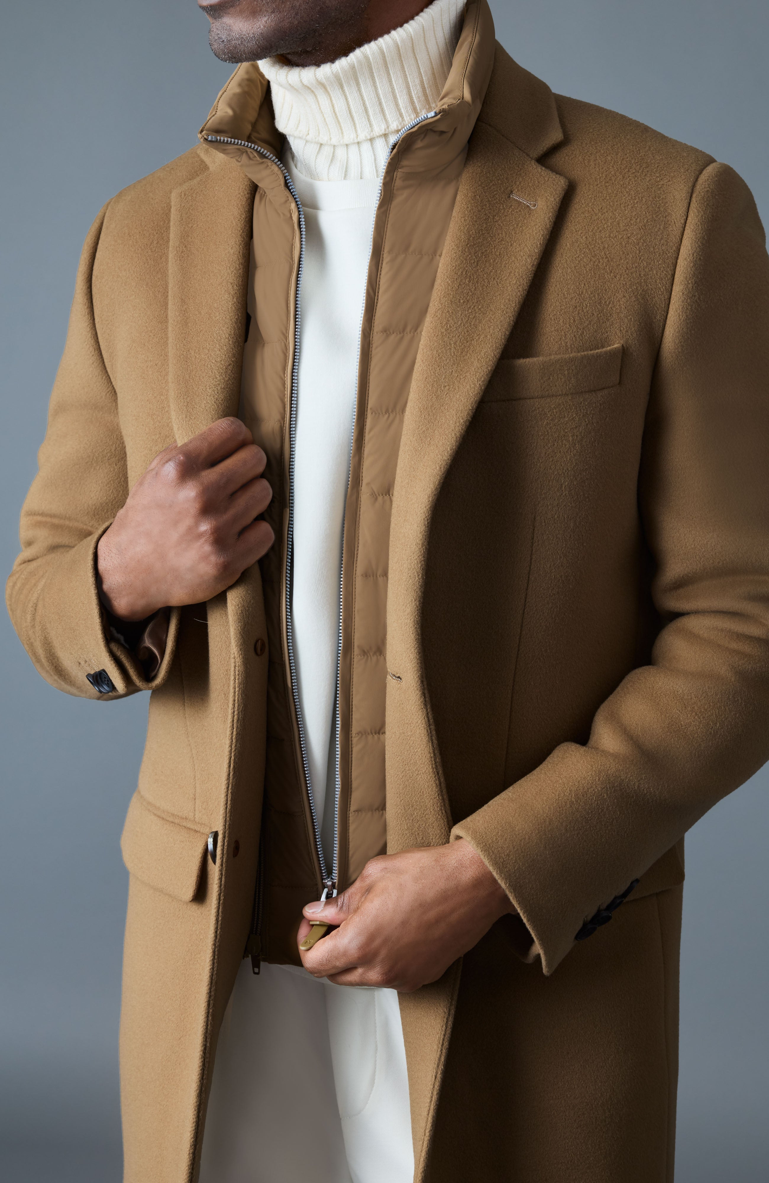 SKAI-SLB 3-in-1 wool coat with removable down liner - 5