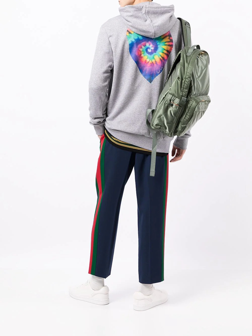 tie-dye print cotton hoodie - 2