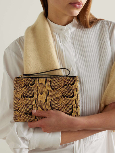 Isabel Marant Snake-effect leather pouch outlook