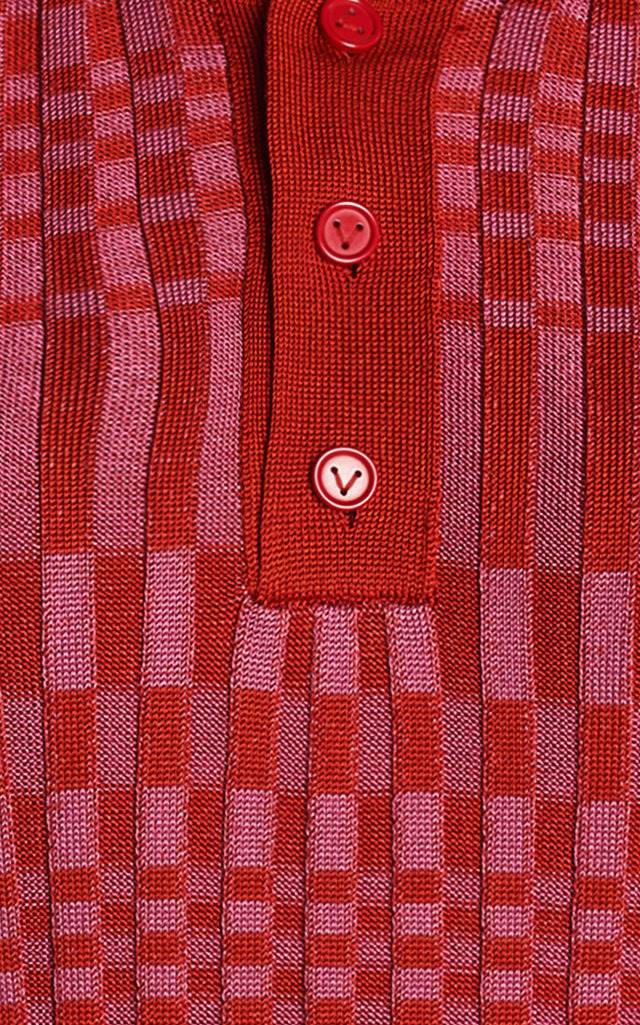 Check Polo Top red - 5