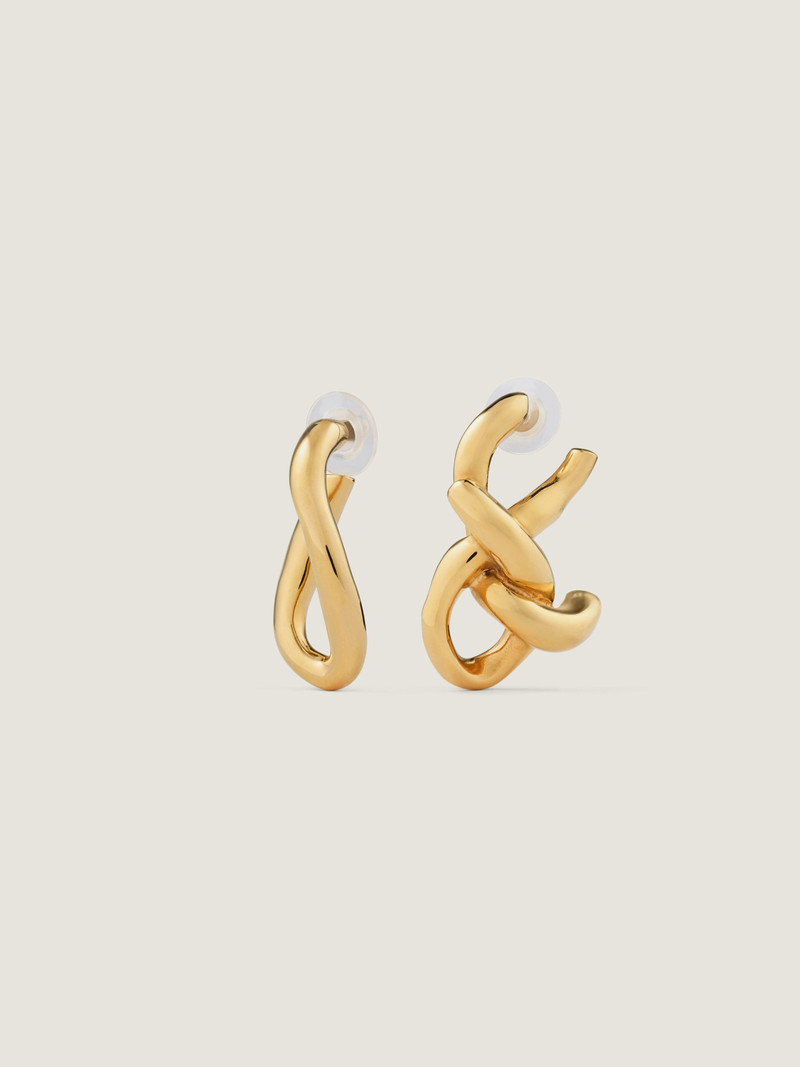 CHAIN LINK ASYMMETRIC EARRINGS IN METAL 3